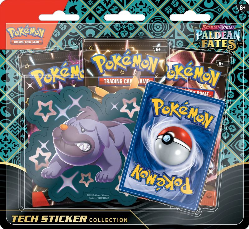 Pokemon Scarlet and Violet Paldean Fates Tech Sticker Collection