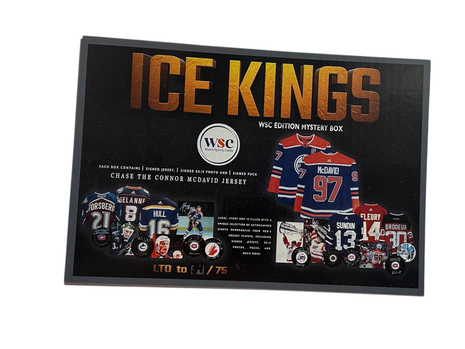 Break #5138 | ICE KINGS / WSC JERSEY EDITION | MYSTERY BOX /75 | TEAM RANDOM... TRIPLE UP McDAVID FORSBERG SELANNE SUNDIN &amp; MORE!