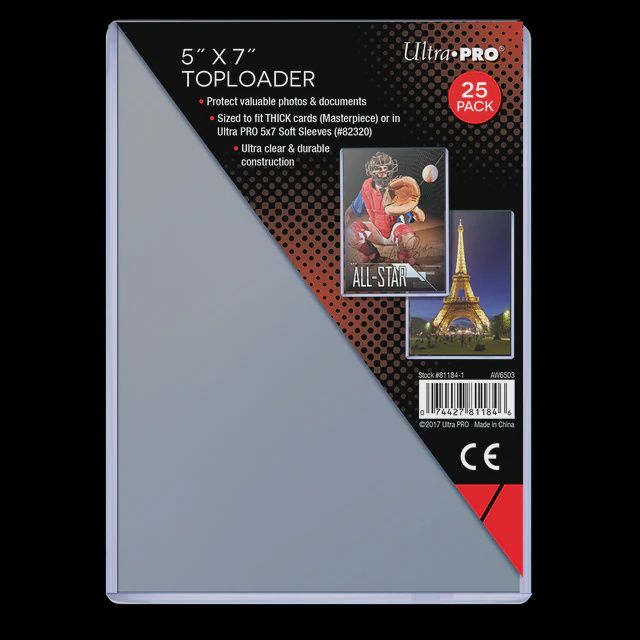 Ultra Pro 5 x 7 Toploaders [25 Count]