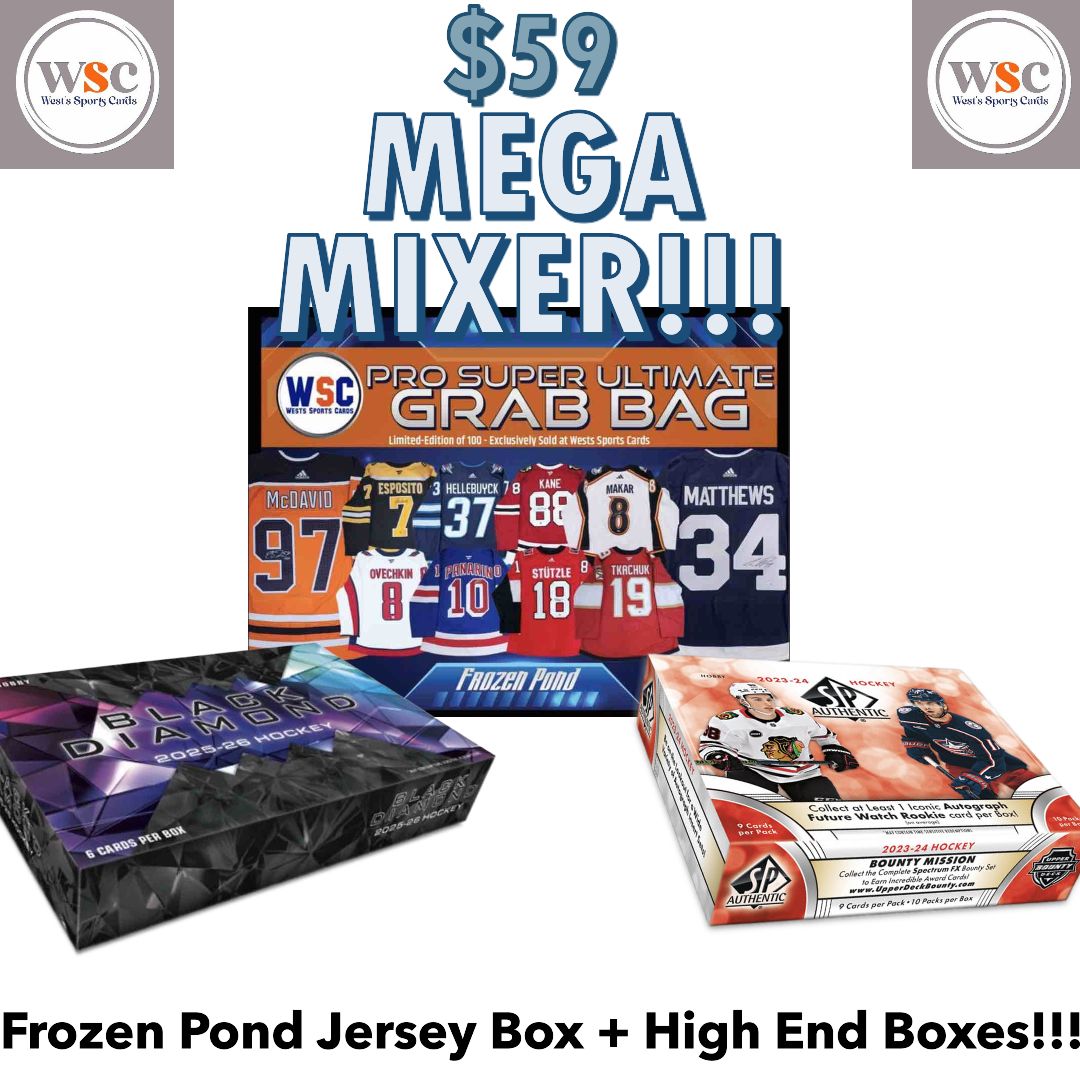 Break #5169 - 6 Box Mega Mixer!!! | WSC Frozen Pond +2026 Black Diamond + 2024 SP Authentic +++ *Team Random* ANY 1/1 BOUNTY AT $350