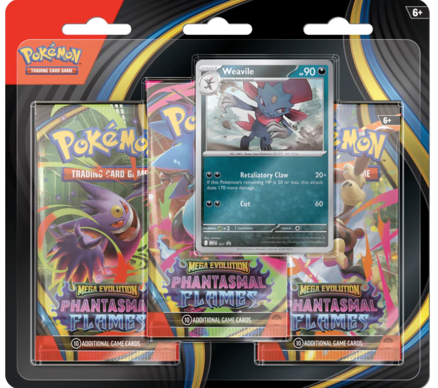 Pokemon - Mega Evolution - Phantasmal Flames - 3 Pack Blister