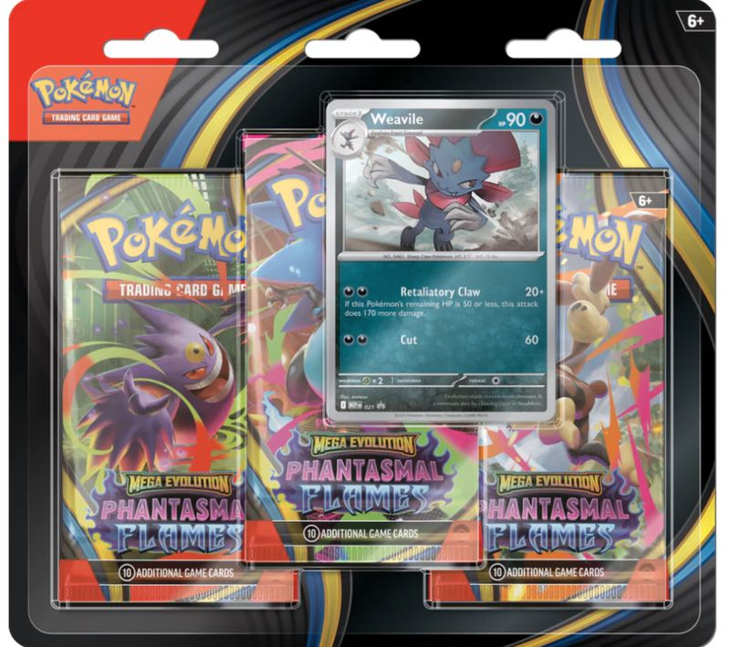 Pokemon - Mega Evolution - Phantasmal Flames - 3 Pack Blister