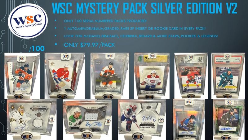 WSC Mystery Pack | SILVER EDITION VOL.4 ** ONE CARD / PACK (ONE AUTOGRAPH / MEMORABILIA, SLAB or SP ROOKIE CARD IN EVERY PACK)