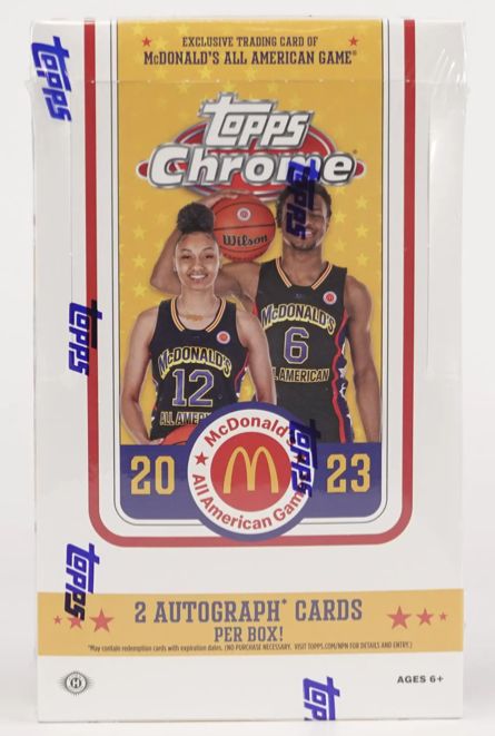 2023 Topps Chrome McDonald's All American Basketball Hobby Box