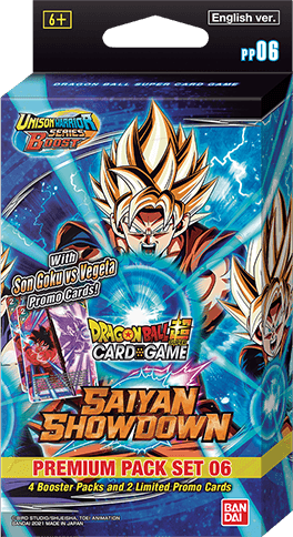 Dragon Ball Super Card Game | SERIES 6 [Saiyan Showdown] PREMIUM PACK SET BOX
