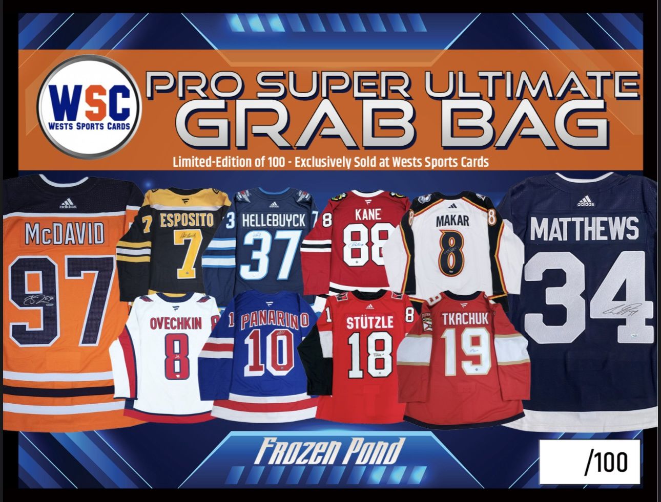 Break #5188 | FROZEN POND / WSC PRO JERSEY EDITION | MYSTERY BOX /100 | TEAM RANDOM... TRIPLE UP McDAVID OVECHKIN MATTHEWS MAKAR!