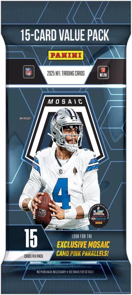 2025 Panini Mosaic NFL Trading Card Value Pack Box