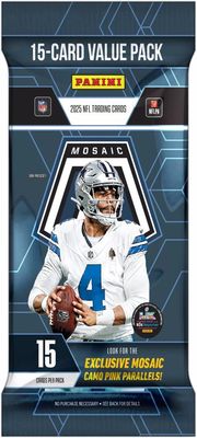 2025 Panini Mosaic NFL Trading Card Value Pack Box