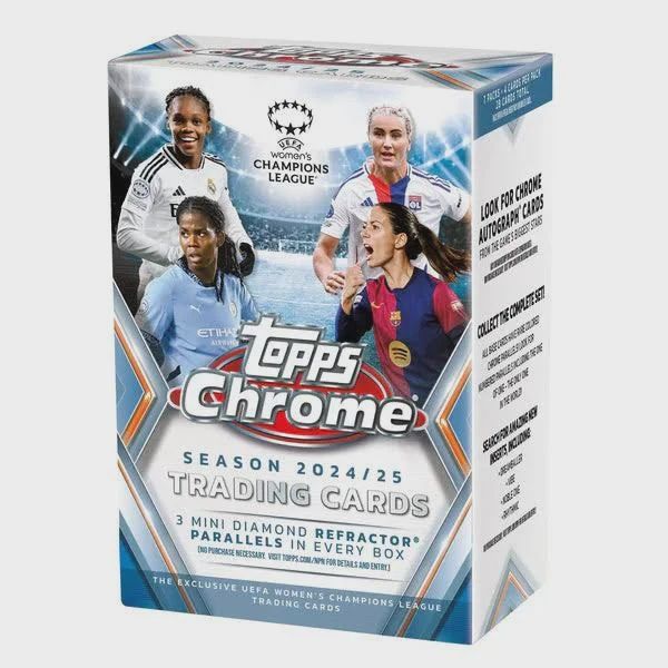 2024-25 Topps Chrome UEFA Woman's Soccer Value Blaster Box