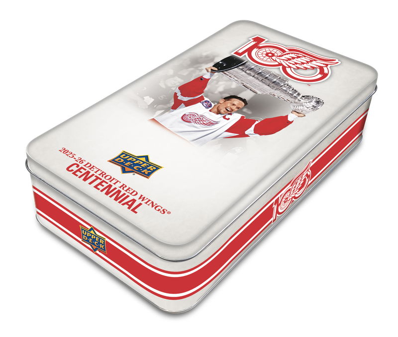 2025-26 Upper Deck Detroit Redwings Centennial Hockey Hobby Box Tin