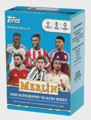 2024-25 Topps Chrome Merlin UEFA Club CompetitionsSoccer Value Blaster Box