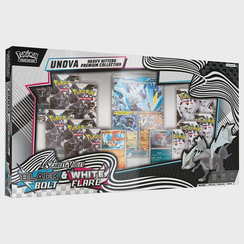 Pokemon Scarlet and Violet [SV10.5] Unova Black Bolt &amp; White Flare Heavy Hitters Premium Collection Box