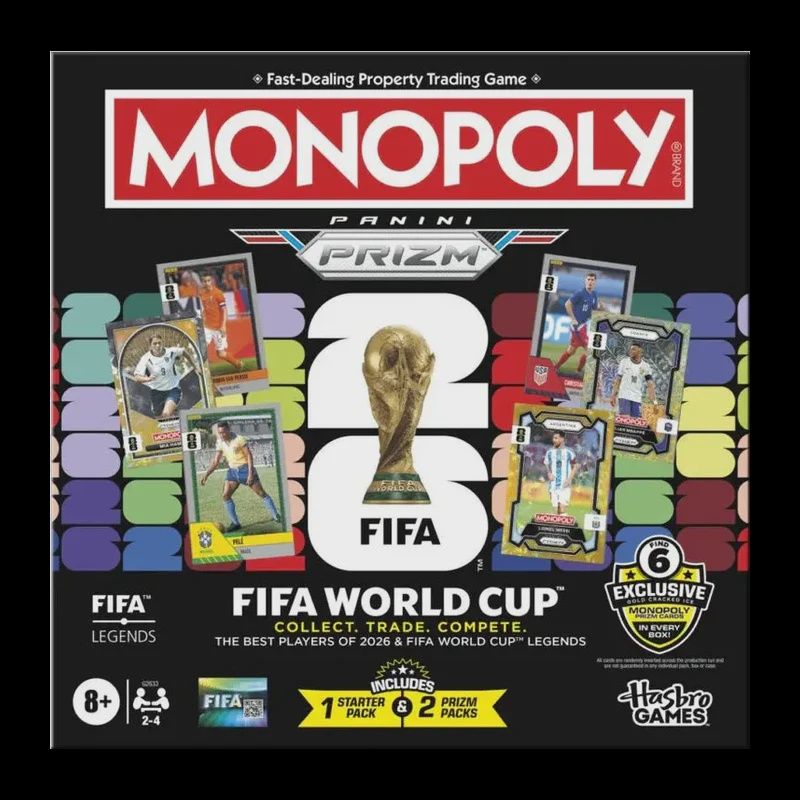 2026 Panini Prizm Monopoly FIFA World Cup Soccer Board Game