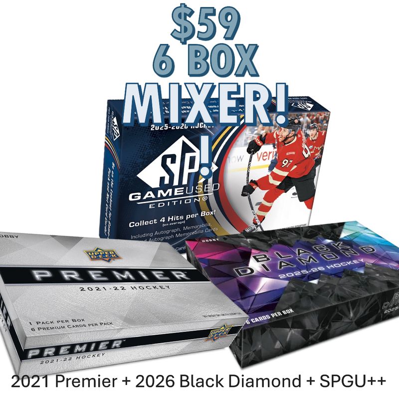Break #5232 - 6 BOX MIXER | 2021 Premier + 2026 Black Diamond + 2026 SPGU + 2026 Series 2 +++*Team Random* ANY 1/1 BOUNTY AT $900