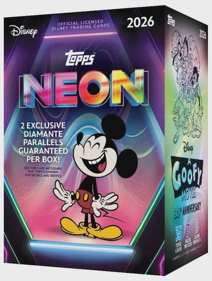 2026 Topps Disney Neon Trading Cards Value Blaster Box