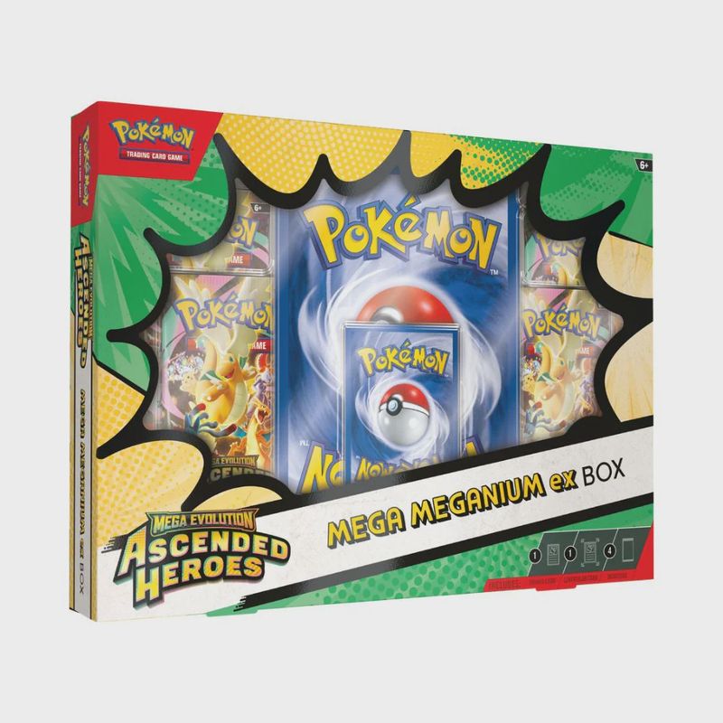 Pokemon Mega Evolution Ascended Heroes Mega Meganium/Emboar/Feraligatr EX Box
