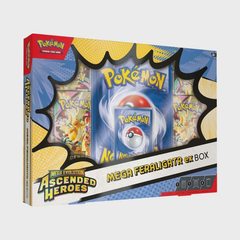 Pokemon Mega Evolution Ascended Heroes Mega Meganium/Emboar/Feraligatr EX Box