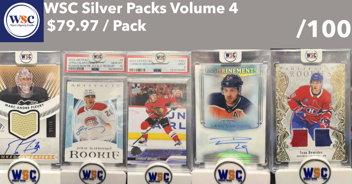 WSC Mystery Pack | SILVER EDITION VOL.4 ** ONE CARD / PACK (ONE AUTOGRAPH / MEMORABILIA, SLAB or SP RC CARD IN EVERY PACK)