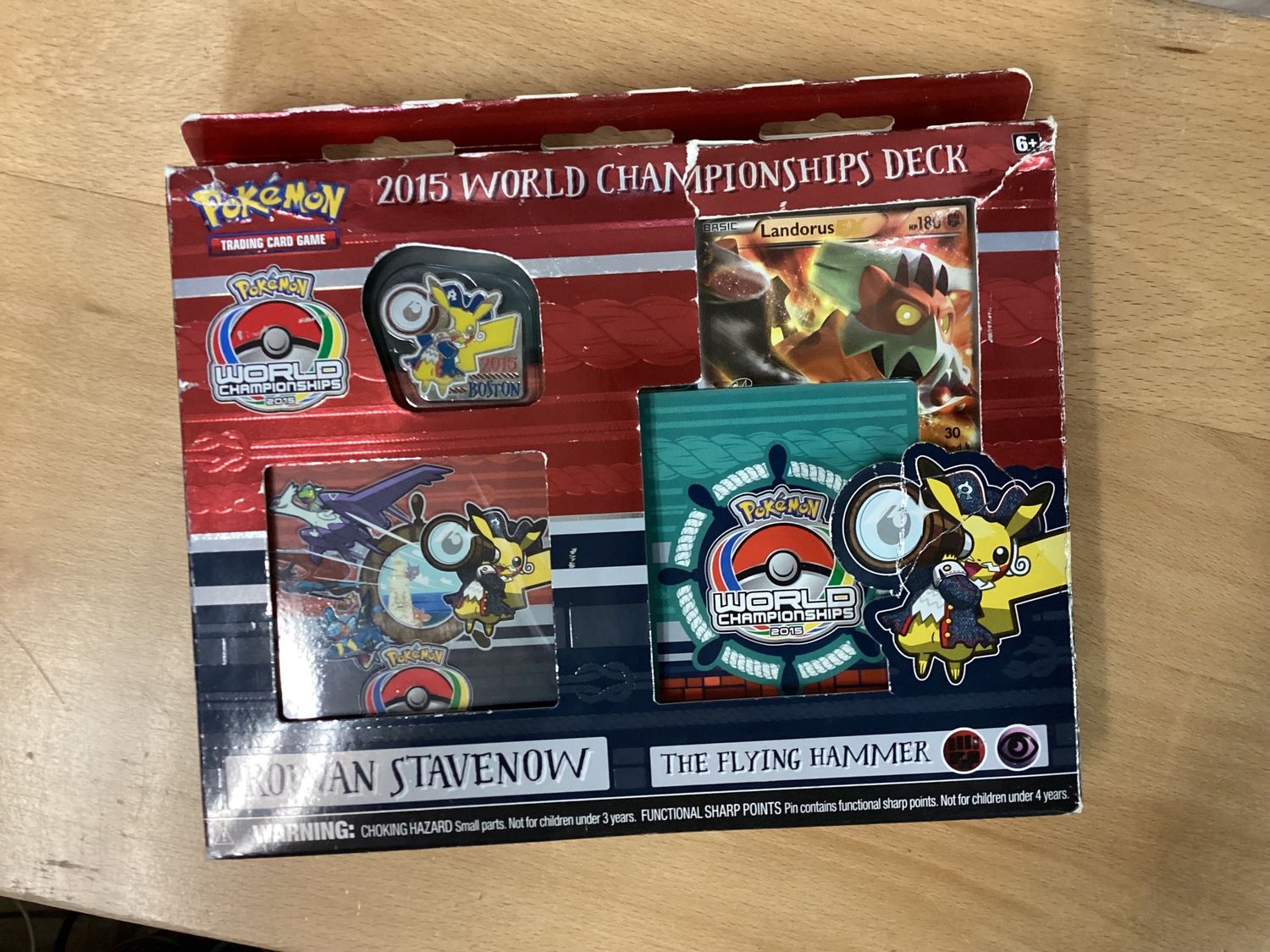 2015 Pokemon World Championships Deck | Rowan Stavenow - The Flying Hammer, Style: Rowan Stavenow (package slightly  ripped )
