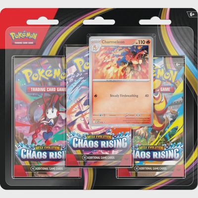 Pokemon Mega Evolution Chaos Rising [ME04] 3-Pack Blister [Charmeleon]