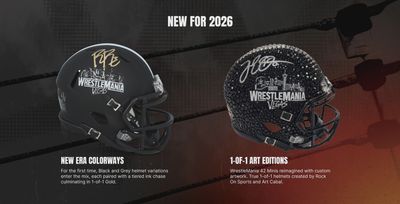 2026 Fanatics Under Wraps Wrestlemania 42 Autograph WWE Mini Helmet Box