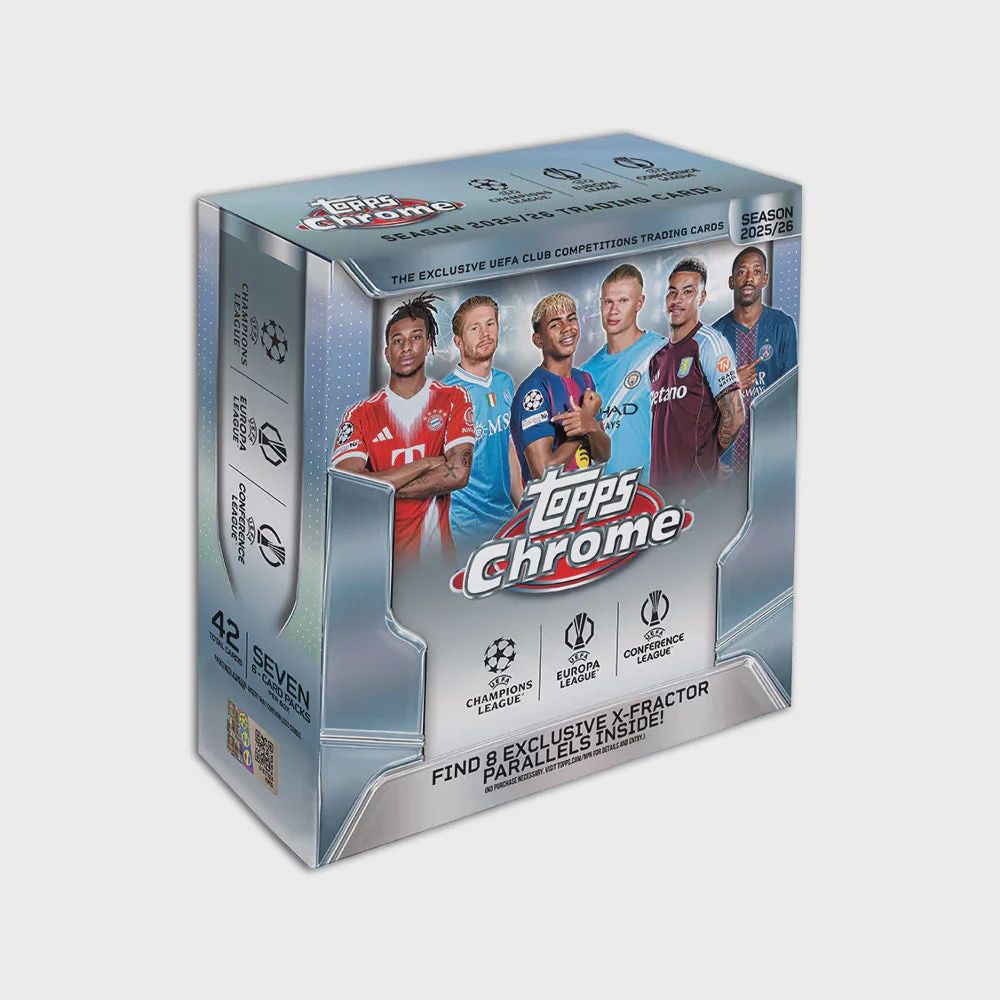 2025-26 Topps Chrome UEFA Club Competitions Soccer Mega Box