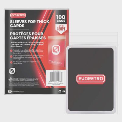 EVORETRO Thick Card Sleevs | Fits Thick Cards up to 180 pt.