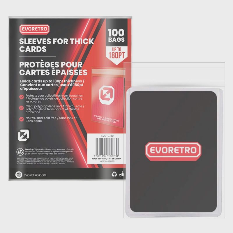 EVORETRO Thick Card Sleevs | Fits Thick Cards up to 180 pt.