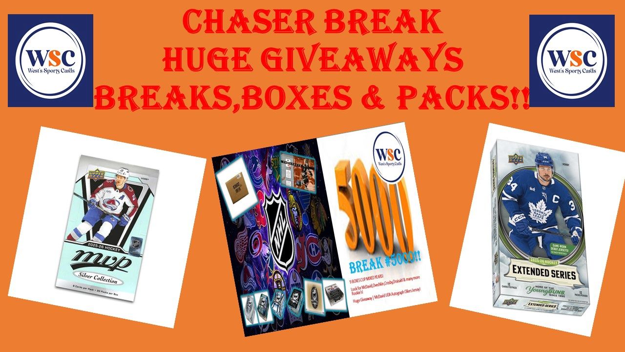 NEW! | CHASER | BREAK #5265- WIN 1 SPOT IN OUR MOMUNMENTAL BREAK #5000 + 1 BOX UD EXTENDED**WIN $50 GROUP BREAK CREDIT**