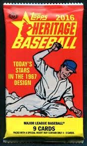 2016 Topps Heritage Baseball Hobby Pack