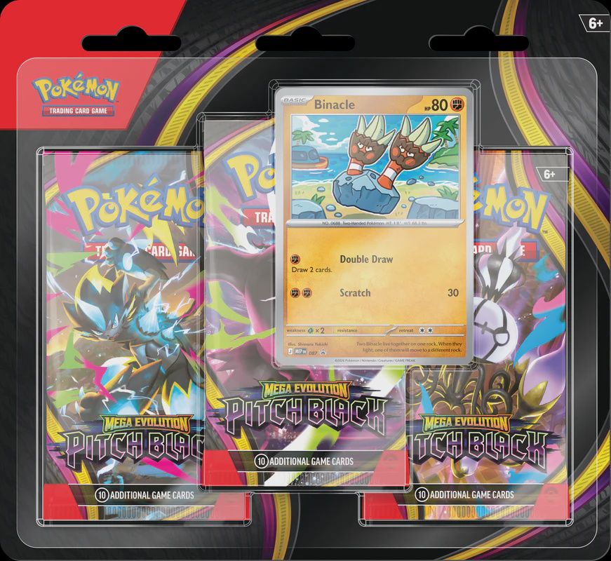 Pokemon Mega Evolution Pitch Black [ME05] 3-Pack Blister