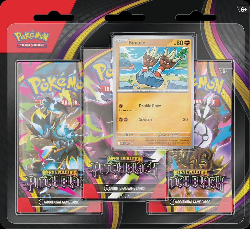 Pokemon Mega Evolution Pitch Black [ME05] 3-Pack Blister