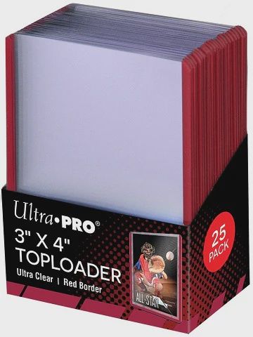 Ultra Pro 3 x 4 Toploaders Red  Border [35pt]