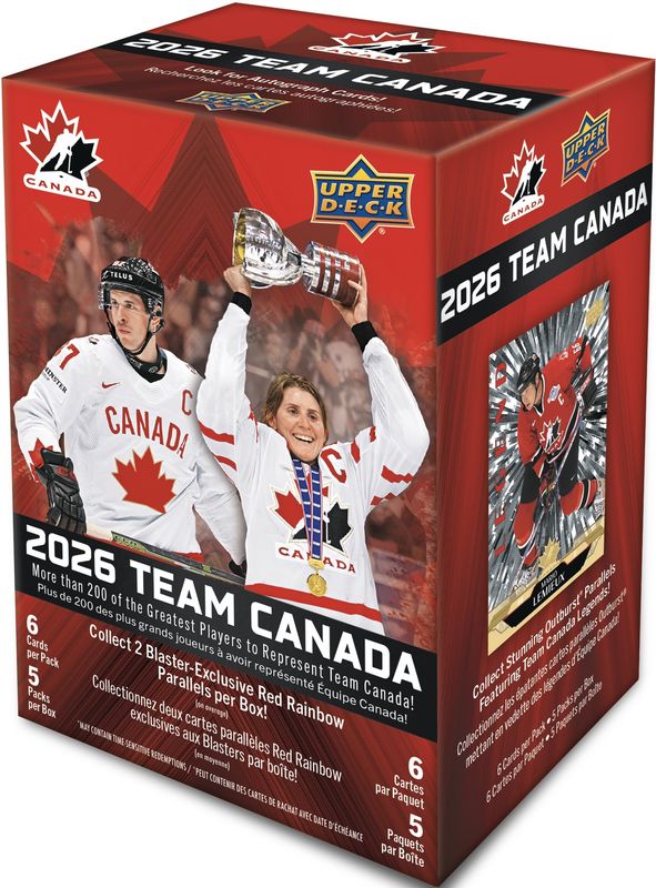 2026 Upper Deck Team Canada Hockey Blaster Box 2026 Upper Deck Team Canada Hockey Blaster Box