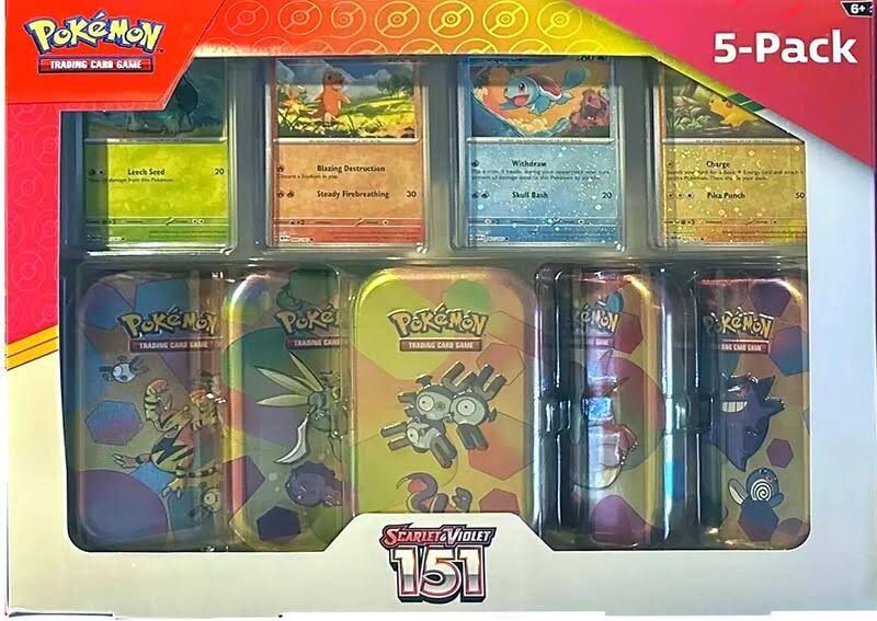 Pokémon Scarlet &amp; Violet 151 5-Pack Mini Tins