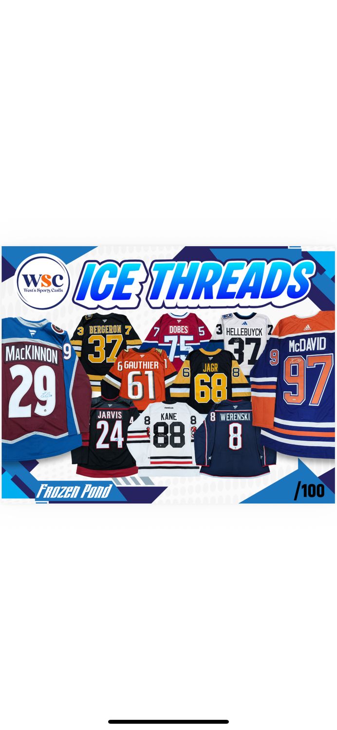 Break #5273 | WSC ICE THREADS JERSEY MYSTERY BOX /100 | TEAM RANDOM... TRIPLE UP McDAVID JAGR MACKINNON GAUTHIER MISA+