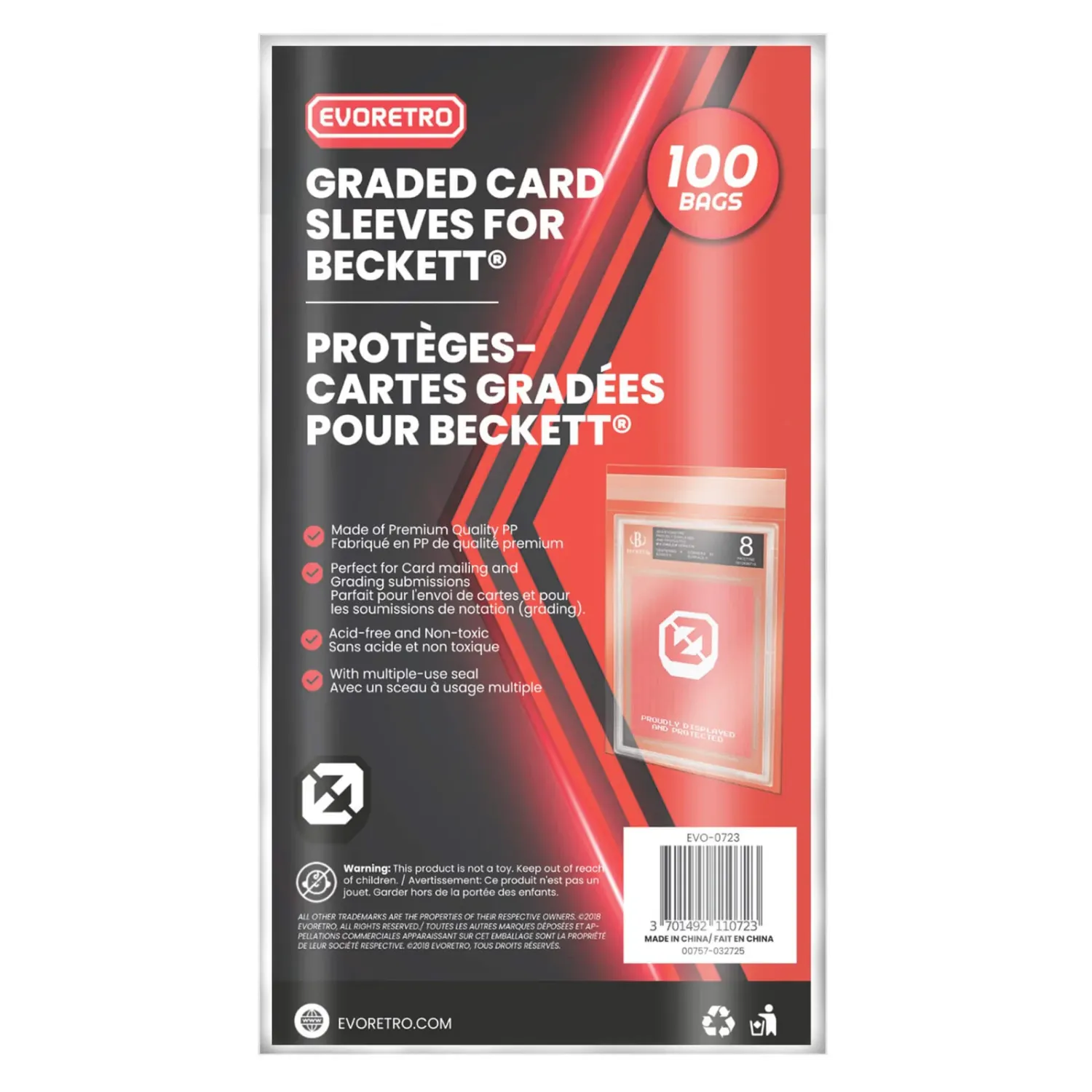 EVORETRO BGS  Graded Card Sleeves [100 Pack]