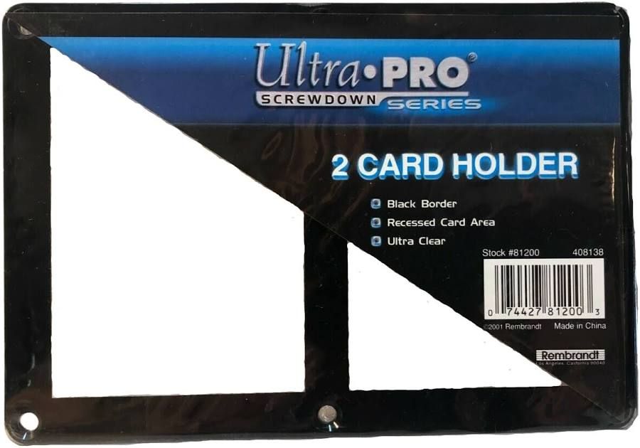 Ultra Pro 2 Card  Screwdown Holder | Black Border