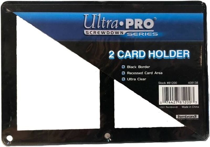 Ultra Pro 2 Card  Screwdown Holder | Black Border