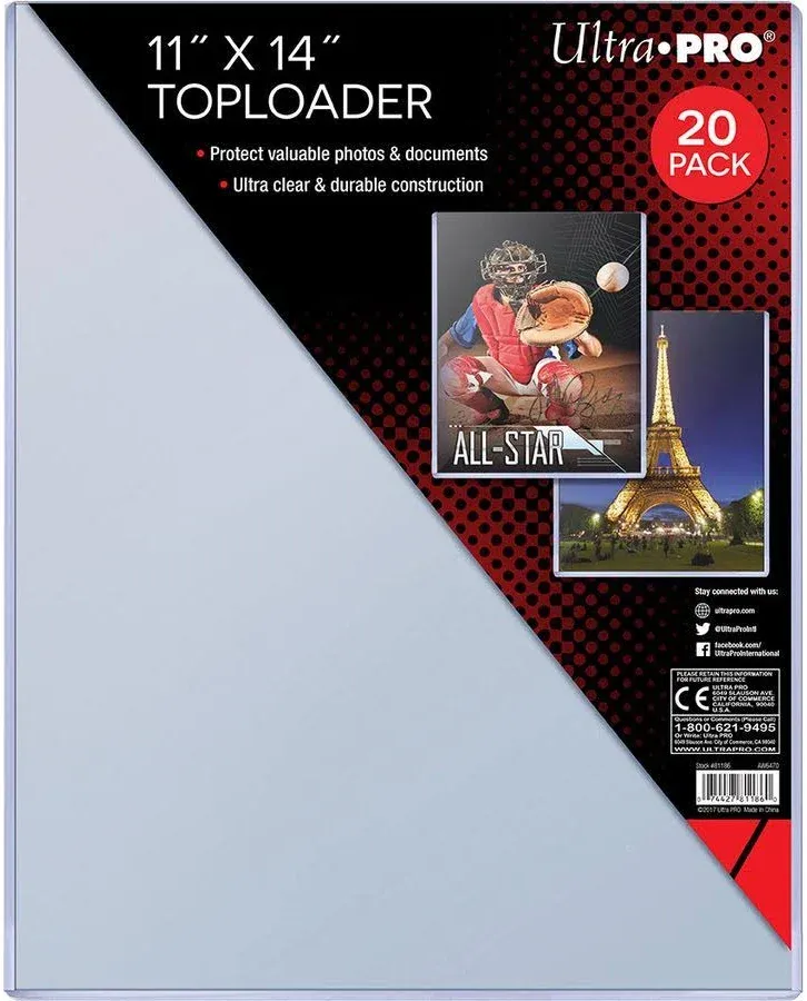 Ultra Pro 11 x 14 Program Toploader | Single TopLoader