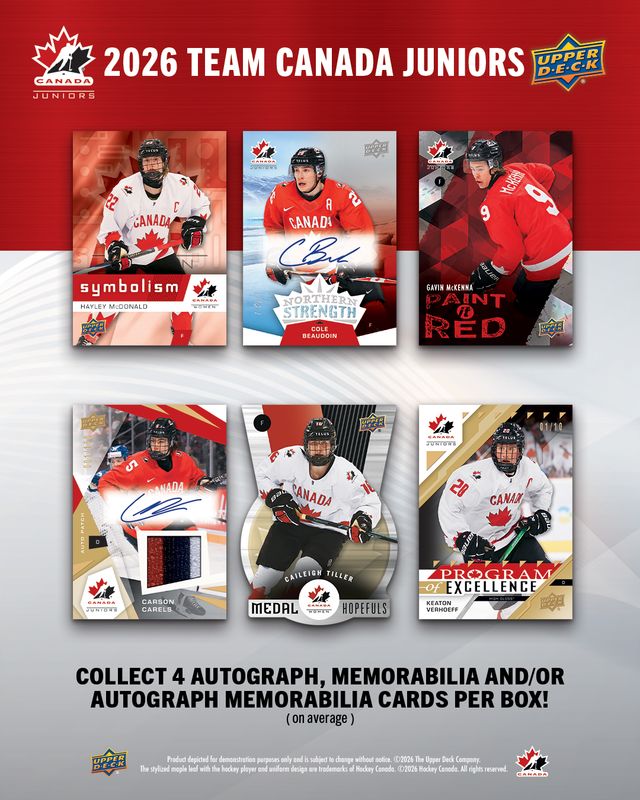 2026 Upper Deck Team Canada World Juniros Hockey Hobby Box