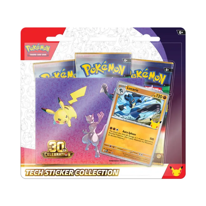 Pokémon TCG: 30th Anniversary Celebrations Tech Sticker Collection Box | 2 Variants