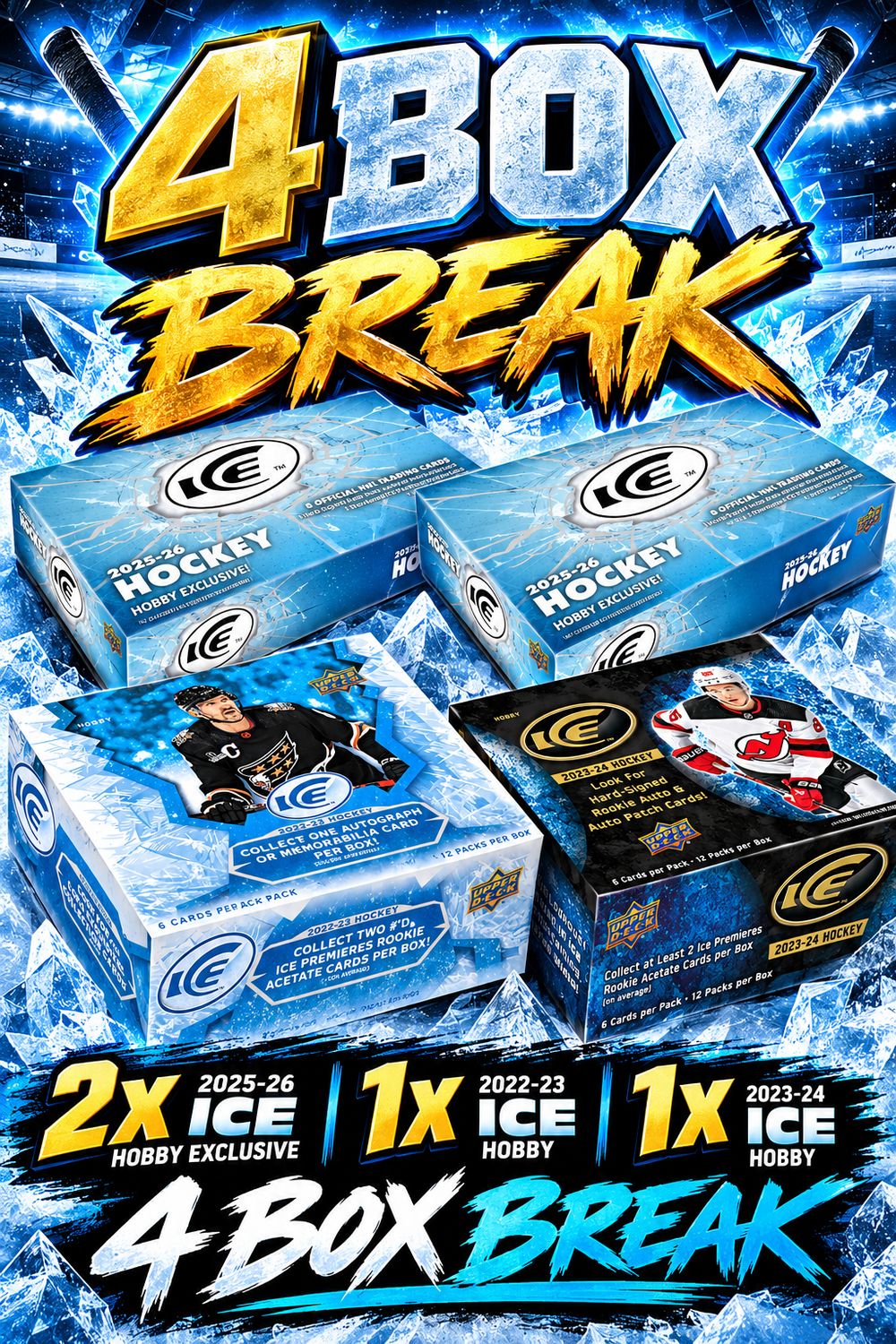 Break #5284 | 4 Box UD Ice Mixer Chase Schaefer,Bedard ++ **Team Random** ICE BOUNTY IS $2600!