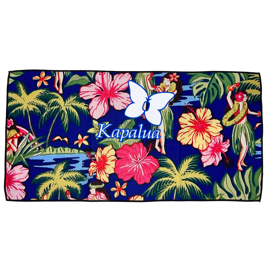 KAPALUA WAFFLE MICROFIBER TOWEL LARGE HULA