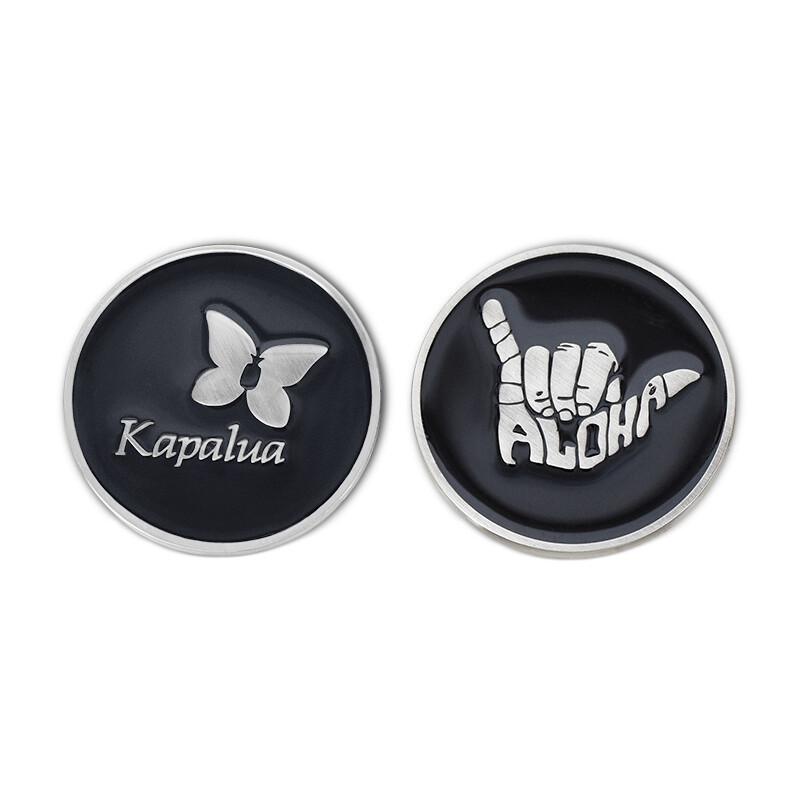 KAPALUA ALOHA SHAKA BALL MARKER, Color: BLACK