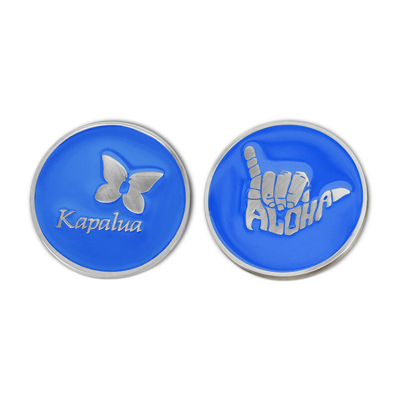 KAPALUA ALOHA SHAKA BALL MARKER, Color: BLUE