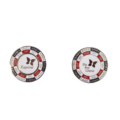 DUO YARDAGE COIN - THE BAY COURSE, Color: RED/WHITE/BLUE, Size: -, Season: -