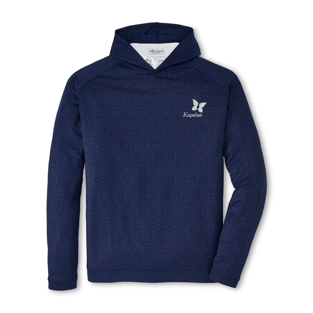 PETER MILLAR PINE PERFORMANCE HOODIE, Color: NAVY, Size: M