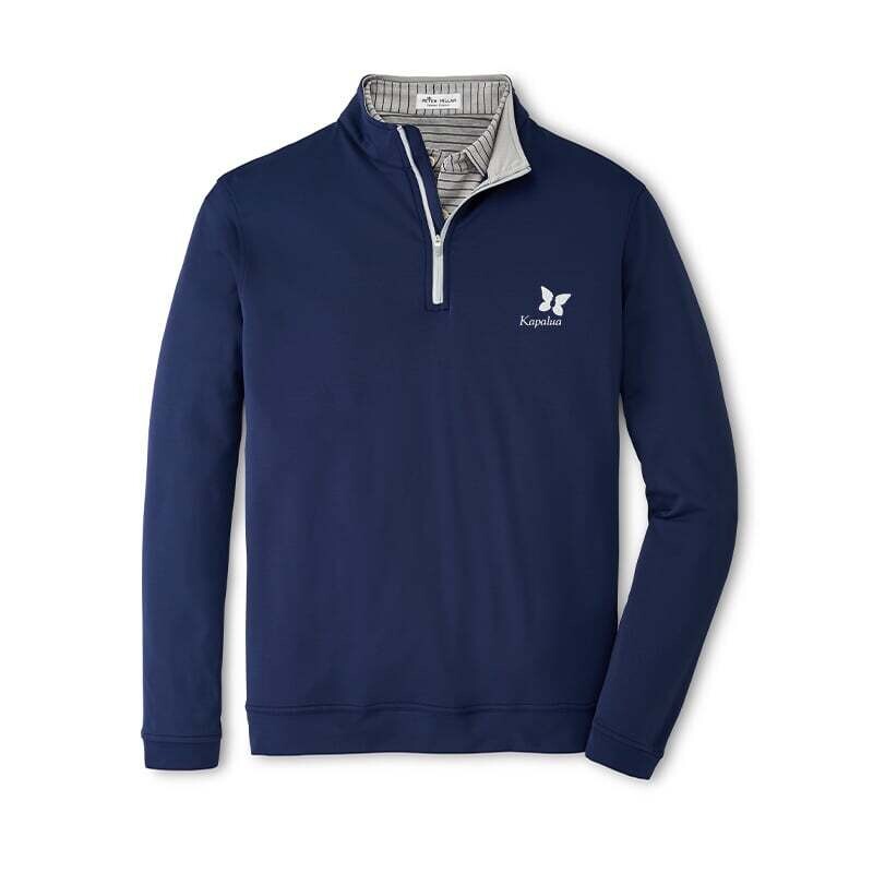 PETER MILLAR  PERTH 1/4 ZIP SOLID, Color: NAVY, Size: S