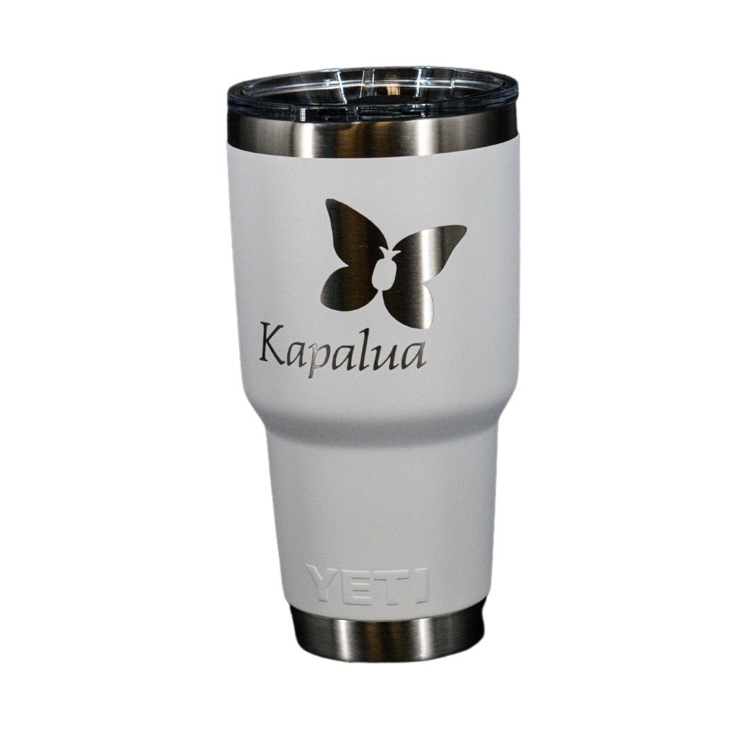 YETI 30OZ RAMBLER TUMBLER, Color: WHITE